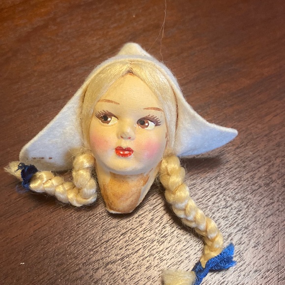Art Handpainted Paper Mache Doll Head From Holland 1963 Poshmark